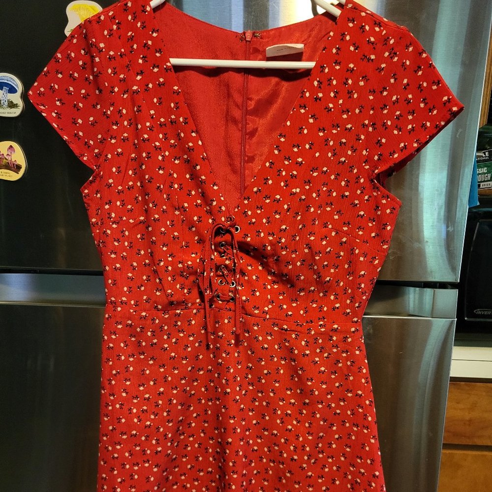 Floral, Short Sleeve Dress